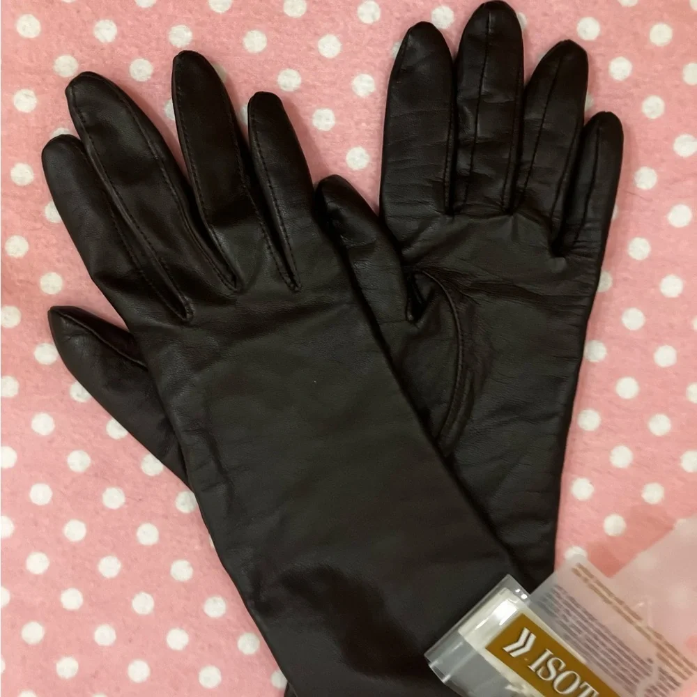 Isotoner Leather Gloves M